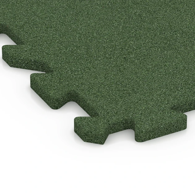 Detailaufnahme der Randausprägung von WARCO-Produkt 6314, Płyta puzzle na plac zabaw, Format 50 x 50 x 2 cm | 0,25 m², Farbe Zielony trawiasty.