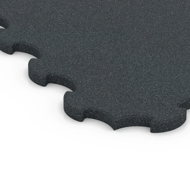 Detailaufnahme der Randausprägung von WARCO-Produkt 6323, Mata ochronna pod sprzęt fitness, Format 102,5 x 102,5 x 2,5 cm | 1,05 m², Farbe Antracyt.