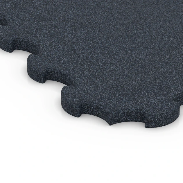 Detailaufnahme der Randausprägung von WARCO-Produkt 6391, Stallmatte Puzzle, Format 102,5 x 102,5 x 3 cm | 1,05 m², Farbe Antracyt.