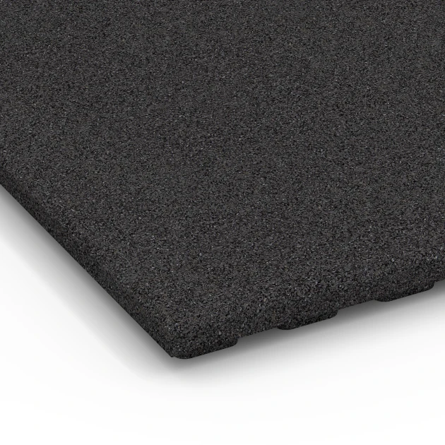 Detailaufnahme der Randausprägung von WARCO-Produkt 6383, Stallmatte Komfort, Format 100 x 100 x 4 cm, Farbe Antracyt.