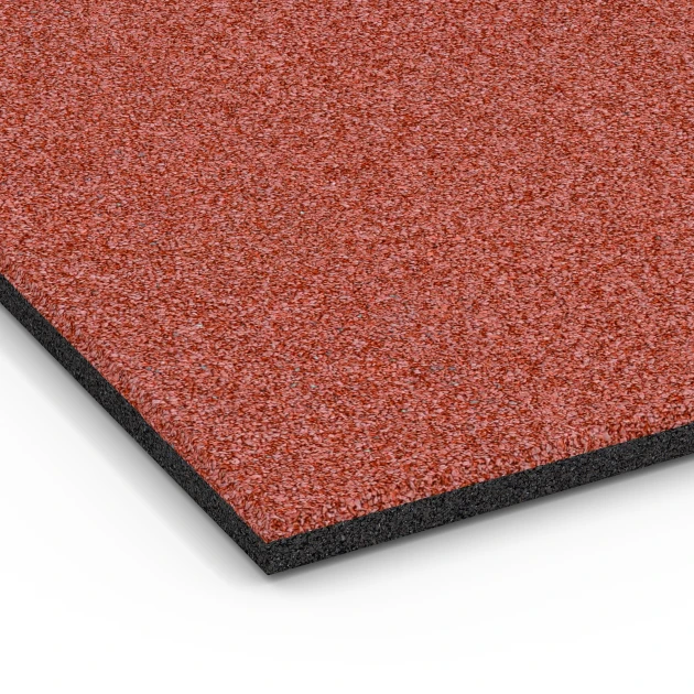 Detailaufnahme der Randausprägung von WARCO-Produkt 6382, Mata stajenna, Format 100 x 50 x 3 cm | 0,50 m², Farbe Czerwony ceglasty.