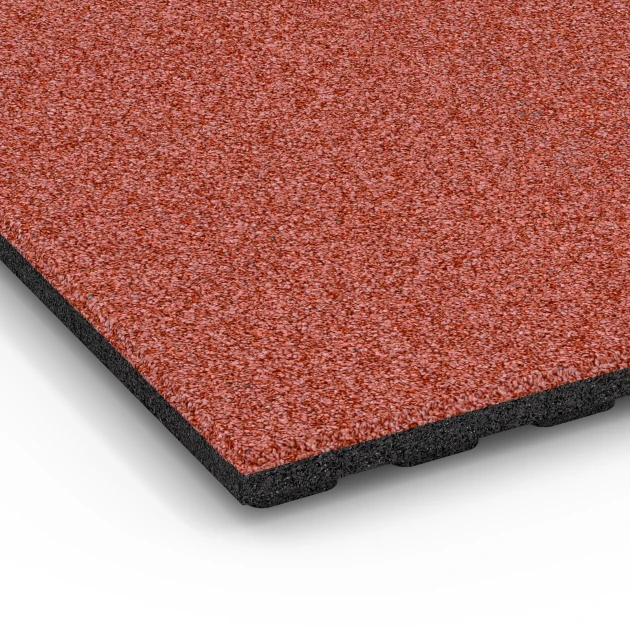 Detailaufnahme der Randausprägung von WARCO-Produkt 6386, Mata stajenna Komfort, Format 100 x 50 x 4 cm | 0,50 m², Farbe Czerwony ceglasty.