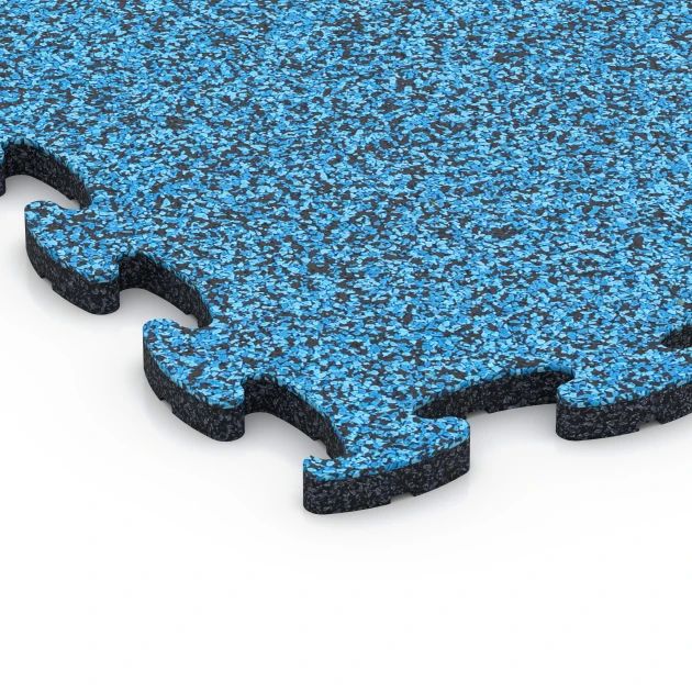 Detailaufnahme der Randausprägung von WARCO-Produkt 6785, Mata gimnastyczna, Format 44,6 x 44,6 x 1,8 cm, Farbe Atlantyk.