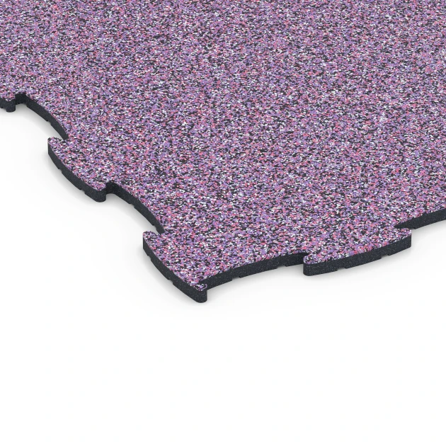 Detailaufnahme der Randausprägung von WARCO-Produkt 6900, Podłoga do sportów kynologicznych, Format 44,6 x 44,6 x 1,8 cm, Farbe Lawenda.
