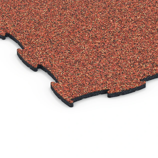 Detailaufnahme der Randausprägung von WARCO-Produkt 6809, Nawierzchnia kynologiczna, Format 97,1 x 97,1 × 1,8 cm, Farbe Etna.