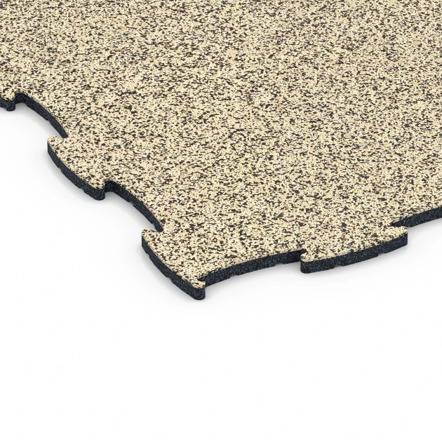 Detailaufnahme der Randausprägung von WARCO-Produkt 6838, Fitness Active podłoga, Format 97,1 x 97,1 × 1,8 cm, Farbe Trawertyn.