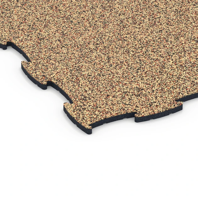 Detailaufnahme der Randausprägung von WARCO-Produkt 6871, Fitness Max Floor System, Format 97,1 x 97,1 × 1,8 cm, Farbe Terakota.