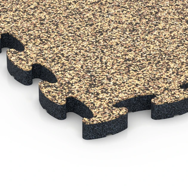 Detailaufnahme der Randausprägung von WARCO-Produkt 6849, Fitness Active podłoga, Format 44,6 x 44,6 × 2,8 cm, Farbe Rattan.