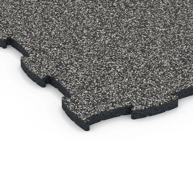 Detailaufnahme der Randausprägung von WARCO-Produkt 6850, Fitness Active podłoga, Format 97,1 x 97,1 x 2,8 cm, Farbe Ciemnoszary granit.