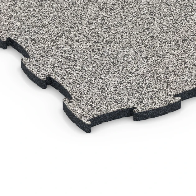 Detailaufnahme der Randausprägung von WARCO-Produkt 6851, Fitness Active podłoga, Format 97,1 x 97,1 x 2,8 cm, Farbe Szary granit.
