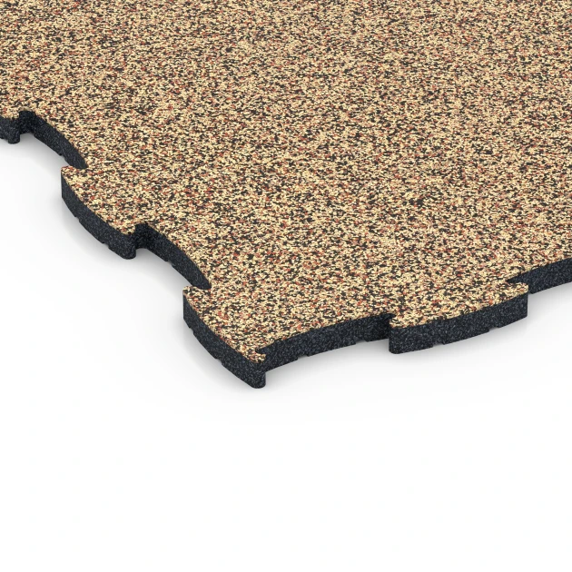 Detailaufnahme der Randausprägung von WARCO-Produkt 6853, Fitness Active podłoga, Format 97,1 x 97,1 x 2,8 cm, Farbe Terakota.