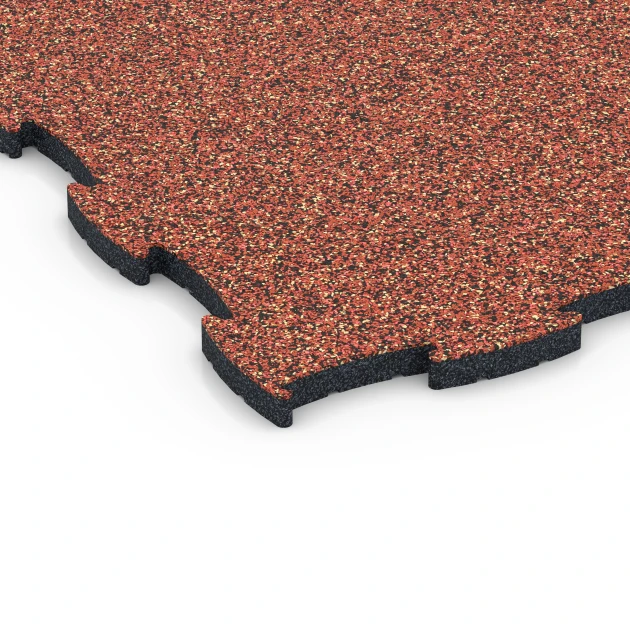 Detailaufnahme der Randausprägung von WARCO-Produkt 6854, Fitness Active podłoga, Format 97,1 x 97,1 x 2,8 cm, Farbe Etna.
