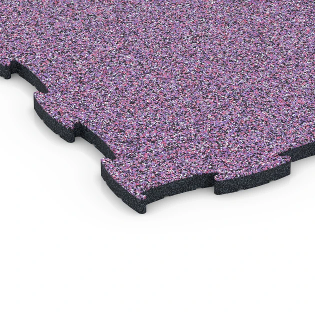 Detailaufnahme der Randausprägung von WARCO-Produkt 6855, Fitness Active podłoga, Format 97,1 x 97,1 x 2,8 cm, Farbe Lawenda.