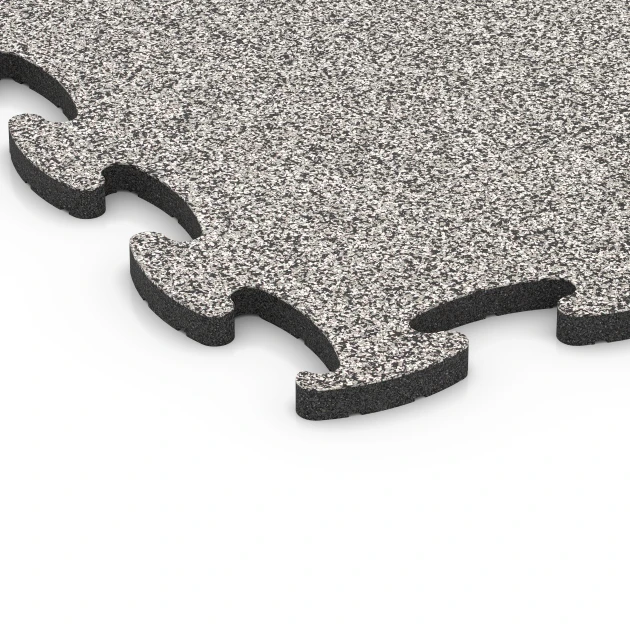 Detailaufnahme der Randausprägung von WARCO-Produkt 6887, Fitness Max Floor System, Format 97,1 x 97,1 x 2,8 cm, Farbe Szary granit.
