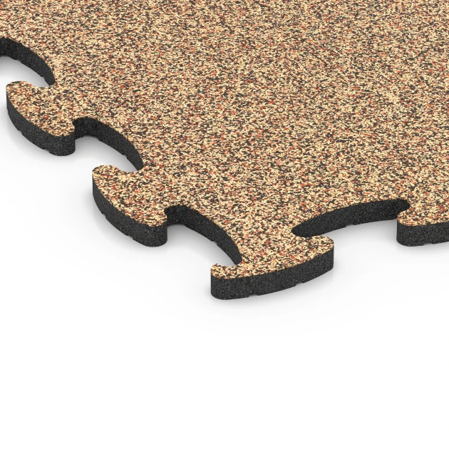 Detailaufnahme der Randausprägung von WARCO-Produkt 6889, Fitness Max Floor System, Format 97,1 x 97,1 x 2,8 cm, Farbe Terakota.