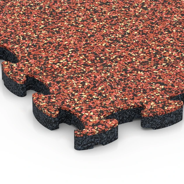 Detailaufnahme der Randausprägung von WARCO-Produkt 6818, Płytki balkonowe kamienne klik, Format 28,9 x 28,9 x 1,8 cm, Farbe Etna.