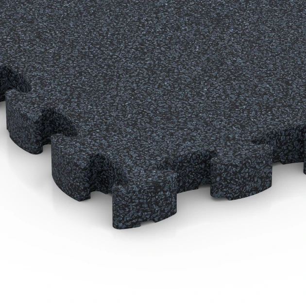 Detailaufnahme der Randausprägung von WARCO-Produkt 6959, Fitness Premium podłoga sportowa, Format 28,9 x 28,9 x 2,8 cm, Farbe Antracyt.