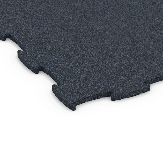 Detailaufnahme der Randausprägung von WARCO-Produkt 6962, Fitness Premium podłoga sportowa, Format 99 x 99 x 1,8 cm, Farbe Antracyt.