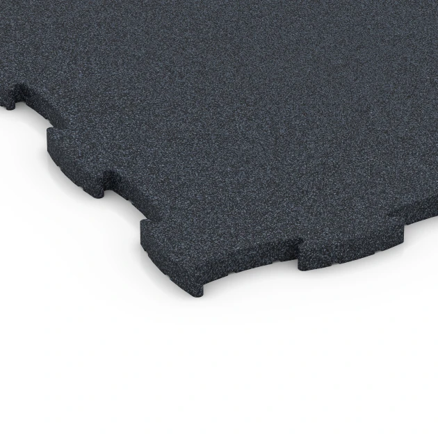 Detailaufnahme der Randausprägung von WARCO-Produkt 6963, Fitness Premium podłoga sportowa, Format 99 x 99 x 2,8 cm, Farbe Antracyt.