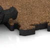 Großaufnahme vom Verbindungssystem von WARCO-Boden 5931 - Płyta podłogowa puzzle Indoor im Farbdesign Terakota. Abmessungen 500 x 500 x 40 mm.