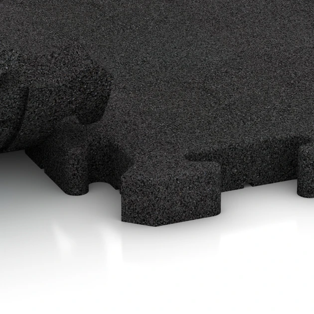 Großaufnahme vom Verbindungssystem von WARCO-Boden 6055 - Płyta eventowa zewnętrzna im Farbdesign Antracyt. Abmessungen 100 x 100 x 4 cm | 1,00 m².