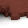 Großaufnahme vom Verbindungssystem von WARCO-Boden 4077 - Nawierzchnia sportowa dla psów HD im Farbdesign Czerwony ceglasty. Abmessungen 1000 x 1000 x 40 mm.