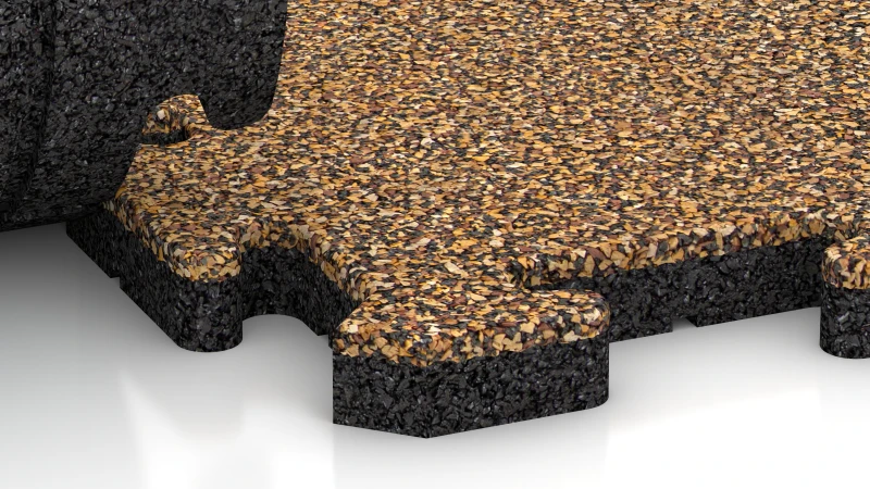 Połączenie typu puzzle z delikatnie zaokrągloną fazą