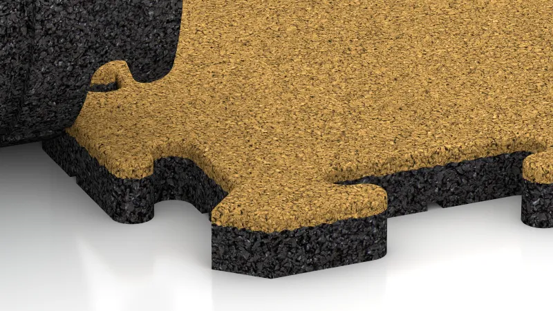 Połączenie typu puzzle z delikatnie zaokrągloną fazą