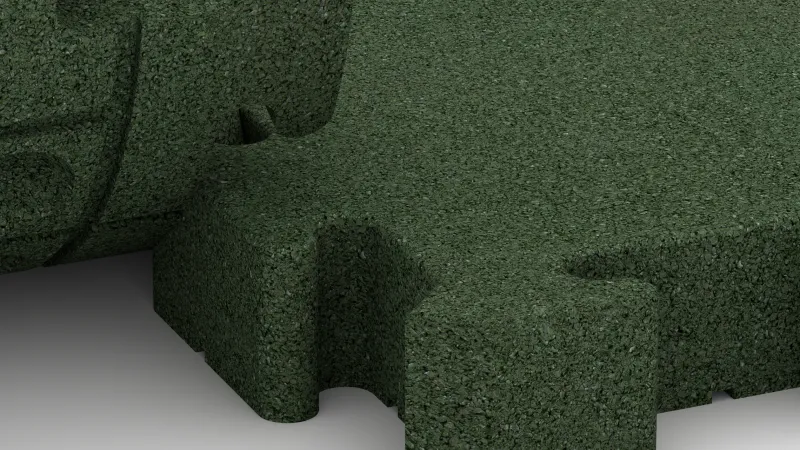 Połączenie typu puzzle z delikatnie zaokrągloną fazą