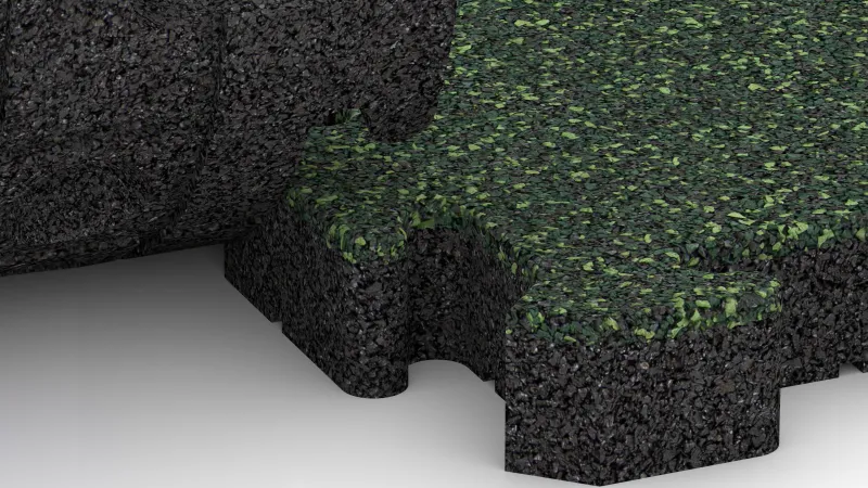 Połączenie typu puzzle z delikatnie zaokrągloną fazą