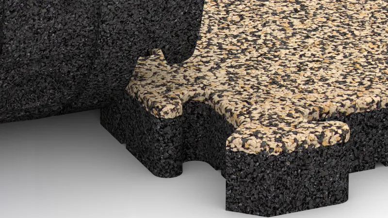 Połączenie typu puzzle z delikatnie zaokrągloną fazą