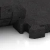 Großaufnahme vom Verbindungssystem von WARCO-Boden 3132 - Płytka tarasowa na klik im Farbdesign Antracyt. Abmessungen 500 x 500 x 50 mm.
