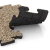Großaufnahme vom Verbindungssystem von WARCO-Boden 4852 - Płyta brzegowa im Farbdesign Trawertyn. Abmessungen 500 x 235 x 30 mm.