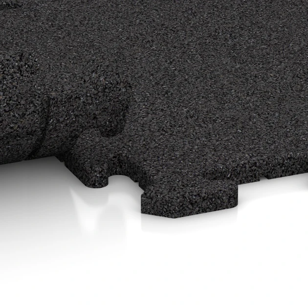 Großaufnahme vom Verbindungssystem von WARCO-Boden 3911 - Nawierzchnia dla psów im Farbdesign Antracyt. Abmessungen 50 x 50 x 1,8 cm | 0,25 m².