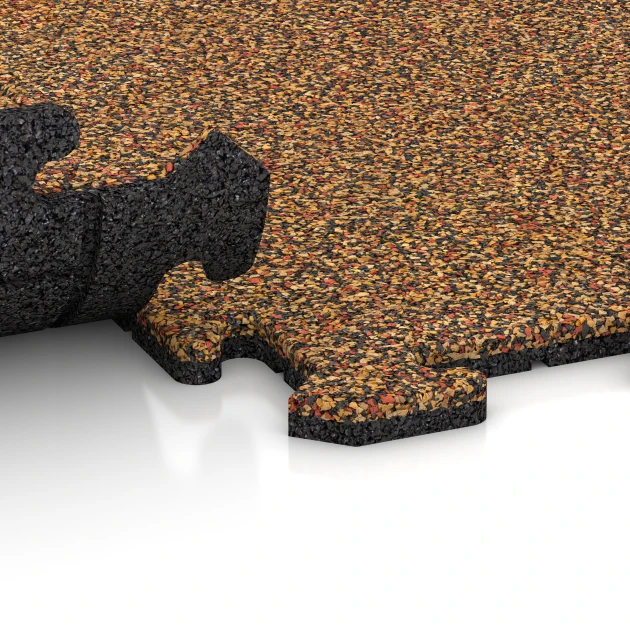 Großaufnahme vom Verbindungssystem von WARCO-Boden 0304 - Płytka na obrzeża basenu im Farbdesign Terakota. Abmessungen 100 x 100 x 1,8 cm | 1,00 m².