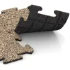 Großaufnahme vom Verbindungssystem von WARCO-Boden 4717 - Płyta brzegowa HD im Farbdesign Trawertyn. Abmessungen 500 x 235 x 18 mm.