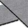 Großaufnahme vom Verbindungssystem von WARCO-Boden 5475 - Płytka tarasowa 3 cm im Farbdesign Szary melanż. Abmessungen 500 x 500 x 30 mm.