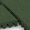 Großaufnahme vom Verbindungssystem von WARCO-Boden 0728 - Płyta gumowa na plac zabaw im Farbdesign Zielony trawiasty. Abmessungen 500 x 500 x 80 mm.