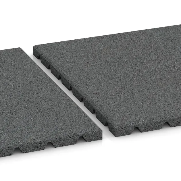 Großaufnahme vom Verbindungssystem von WARCO-Boden 3968 - Płyta podłogowa dla psów im Farbdesign Szary łupkowy. Abmessungen 500 x 500 x 25 mm.