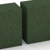 Großaufnahme vom Verbindungssystem von WARCO-Boden 7030 - Stopień z granulatu gumowego im Farbdesign Zielony trawiasty. Abmessungen 100 x 30 x 15 cm.