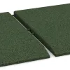 Großaufnahme vom Verbindungssystem von WARCO-Boden 0423 - Płyta obrzeżowa (bok w kszałcie klina) im Farbdesign Zielony trawiasty. Abmessungen 500 x 500 x 30 mm.