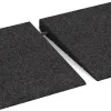 Großaufnahme vom Verbindungssystem von WARCO-Boden 2388 - Rampa progowa 75 cm im Farbdesign Antracyt. Abmessungen 750 x 300 x 35/8 mm.