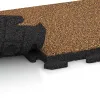 Großaufnahme vom Verbindungssystem von WARCO-Boden 1343 - Płytka na obrzeża basenu Classic im Farbdesign Terakota. Abmessungen 500 x 500 x 40 mm.