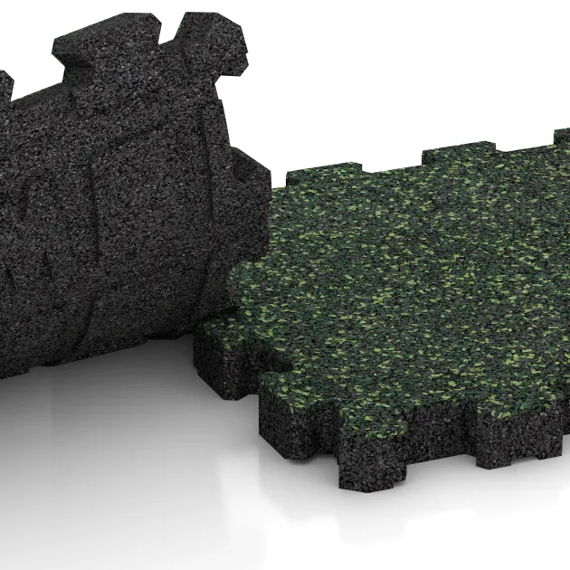 Großaufnahme vom Verbindungssystem von WARCO-Boden 5228 - Płytka na obrzeża basenu bezfugowa im Farbdesign Angielski trawnik. Abmessungen 306 x 306 x 30 mm.