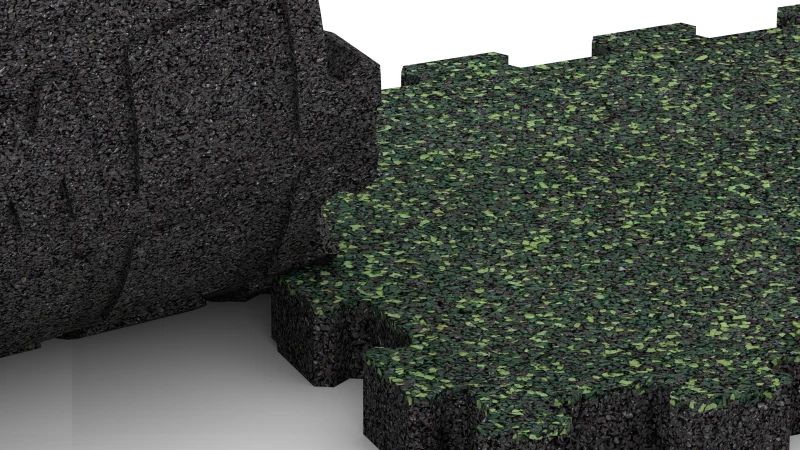 Wycięte połączenie puzzlowe bez fazy