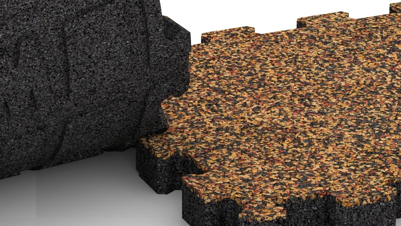 Wycięte połączenie puzzlowe bez fazy