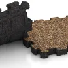 Großaufnahme vom Verbindungssystem von WARCO-Boden 5229 - Płytka na obrzeża basenu bezfugowa im Farbdesign Caffè latte. Abmessungen 306 x 306 x 30 mm.