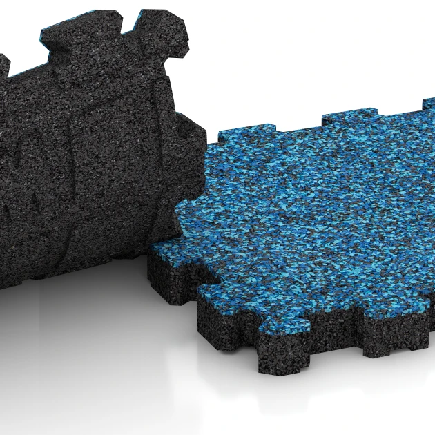 Großaufnahme vom Verbindungssystem von WARCO-Boden 5419 - Płytka na obrzeża basenu bezfugowa im Farbdesign Atlantyk. Abmessungen 30,6 x 30,6 x 3 cm | 0,094 m².