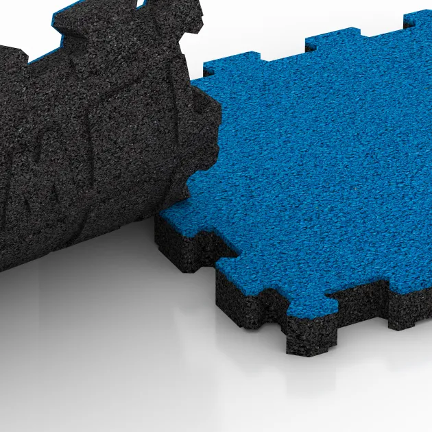 Großaufnahme vom Verbindungssystem von WARCO-Boden 5237 - Płytka na obrzeża basenu bezfugowa im Farbdesign Błękitny lazurowy. Abmessungen 306 x 306 x 30 mm.