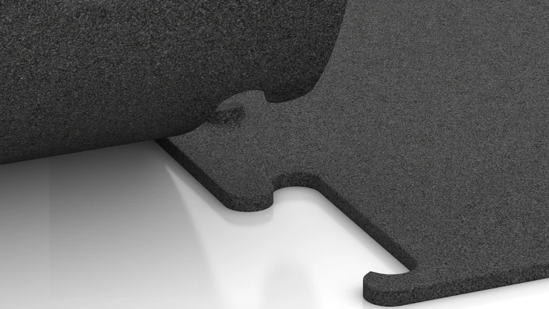 Wycięte połączenie puzzlowe bez fazy